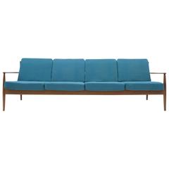 Danish Modern Classic Grete Jalk Long Four-Seat Sofa
