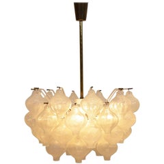 Kalmar Tulipan Chandelier with 41 Glass Spheres for Kalmar Lightning, Austria