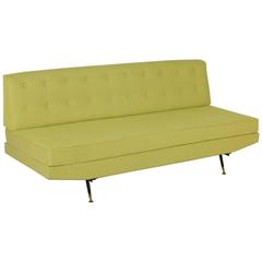 Sofa Foam Padding Fabric Upholstery Metal Brass Vintage, Italy, 1950s 10