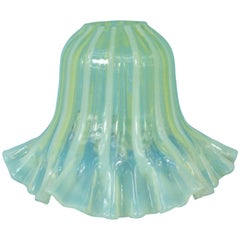 Heavily Pleated Vaseline Shade, Consisting of Alternating Shades of Stripes