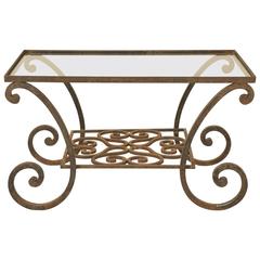 Vintage French Indoor or Outdoor Iron Coffee Table