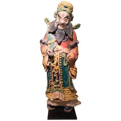 Chinese Ceramic Tile, Glazed Terracotta, China, Late 19th Century