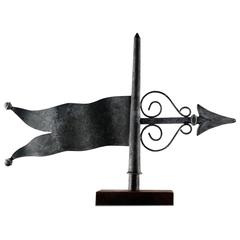 20th Century Flag Banner Weathervane in Zinc