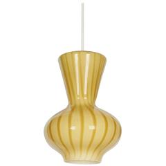Mid-Century Venini Striped Pendant, Italy, 1960s 9