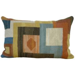 Hand-Knotted Bauhaus Style Cushion