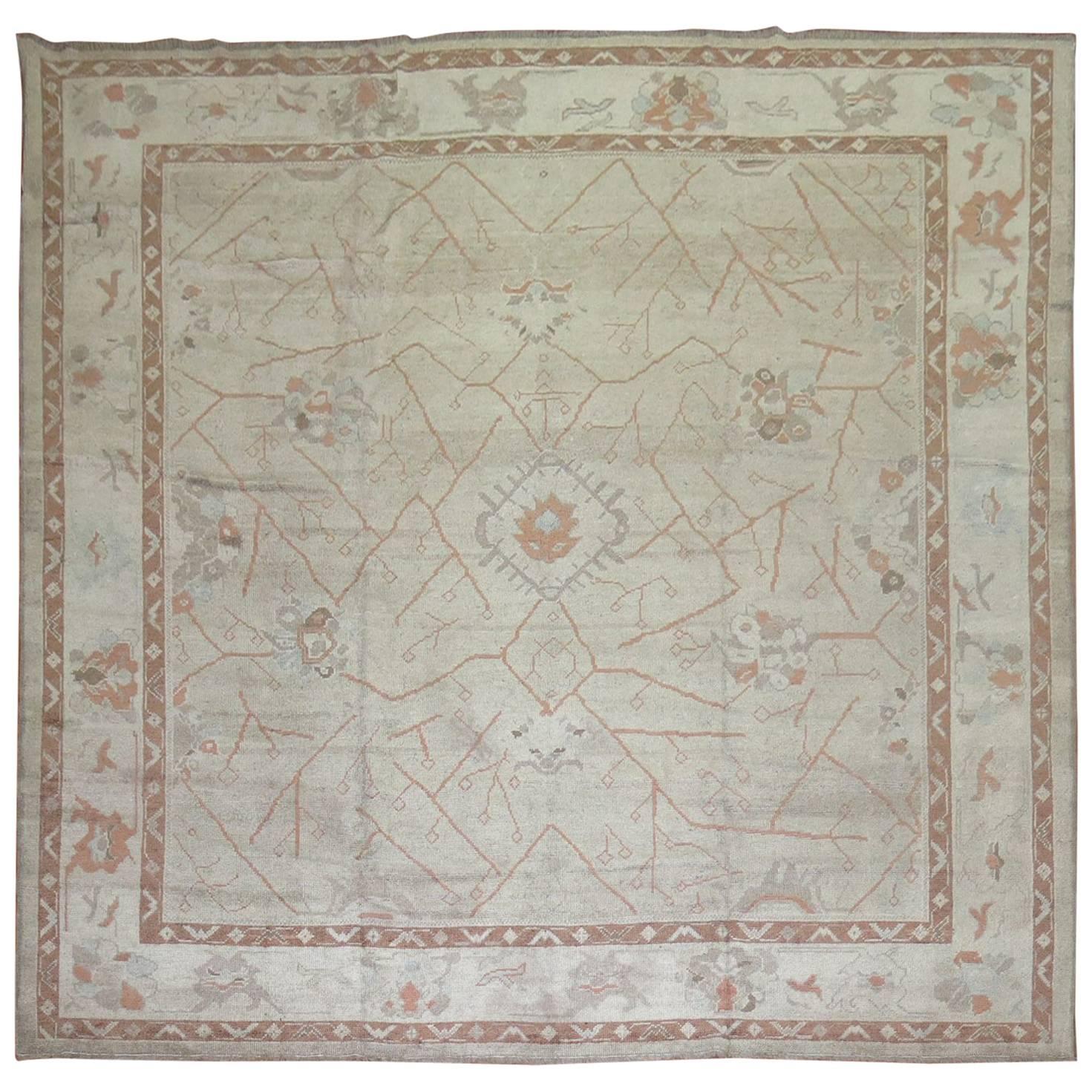 Turkish Square Square Oushak For Sale