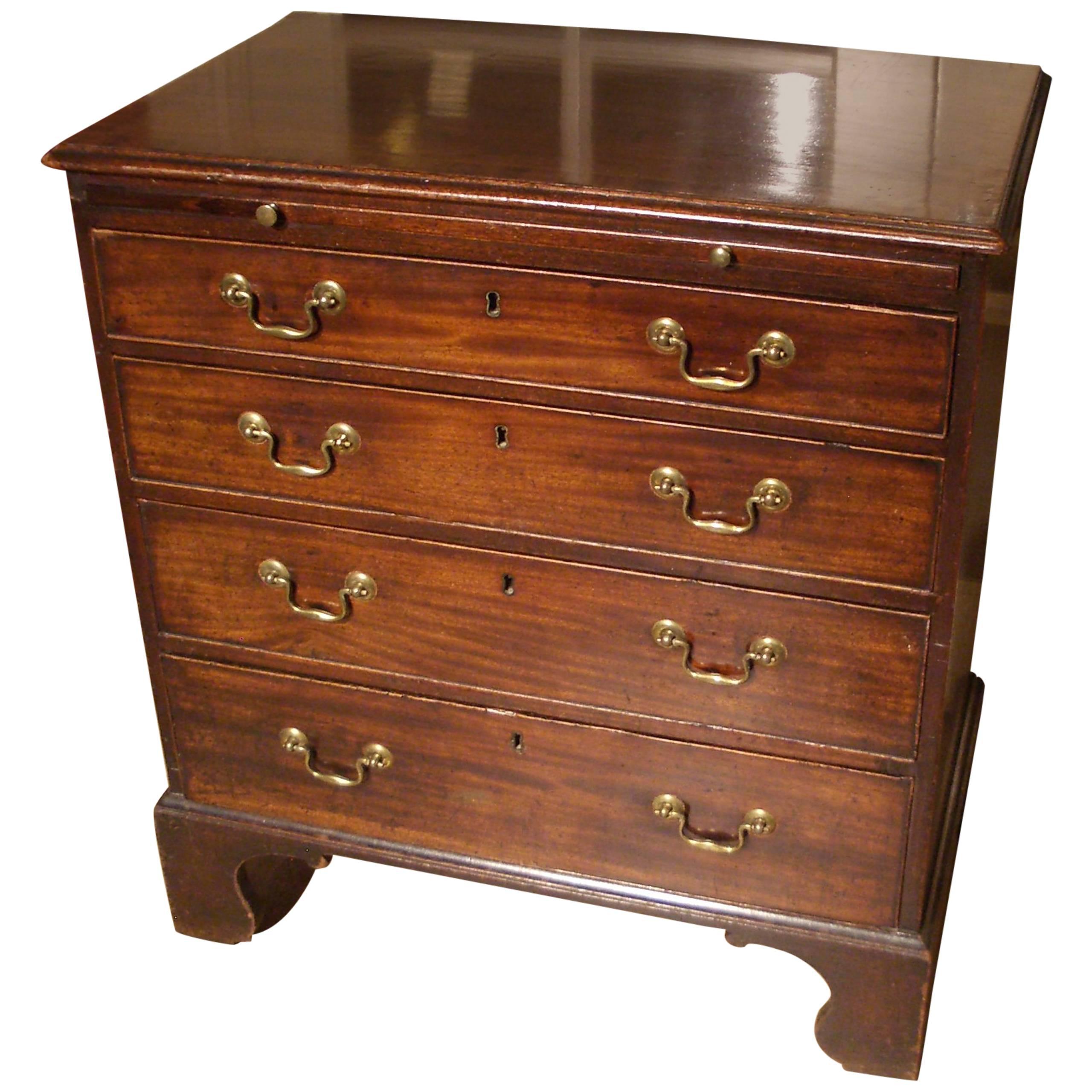 18th Century Small Antique Mahogany Dresser Bachelor Dresser