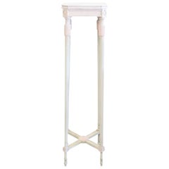Swedish Directorie Style Cream Painted Pedestal
