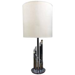 Chrome and Lucite Table Lamp by Sciolari