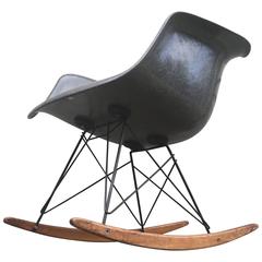 Incredible Eames Zenith RAR Rope Edge Rocker in Elephant Hide Grey