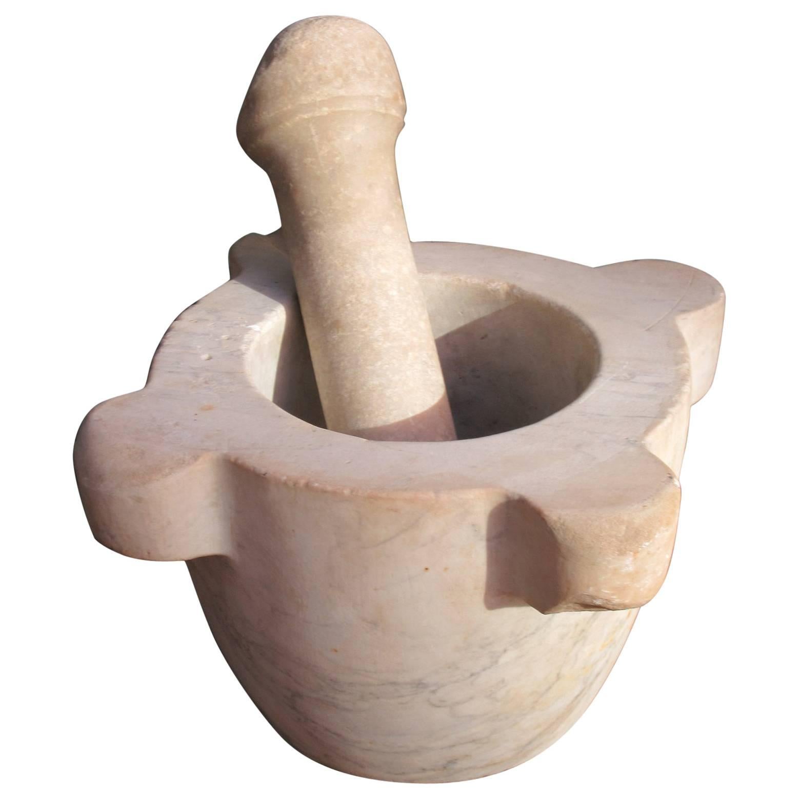 18th Century Italian Marble Mortar and Pestle