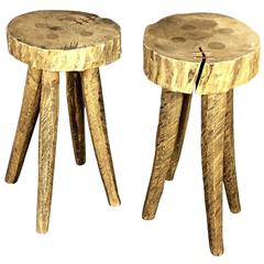 "Mend" Stool in Box Elder and Copper, Daniel Oates, USA 4