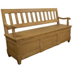 Antique Painted Mixed Wood Settle