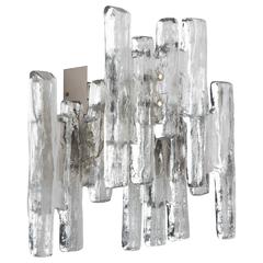 Kalmar Glass and Polished Nickel Sconces, circa 1970 7