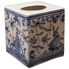Blue and White China Tissue Box 11