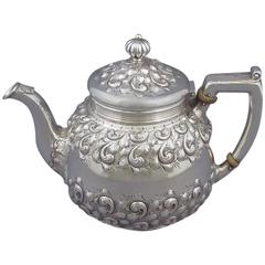 Repoussé Sterling Silver Teapot