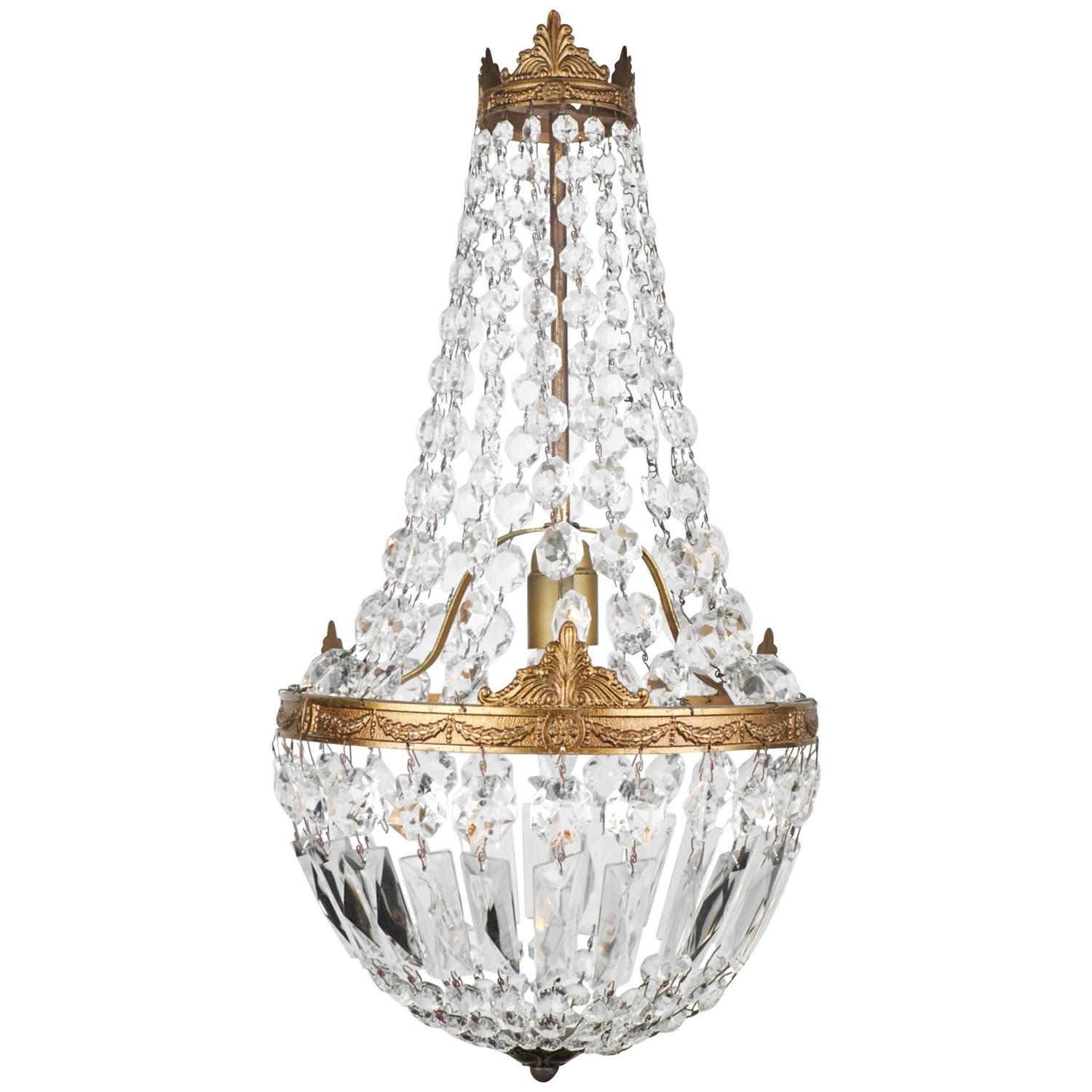 French Empire Style Crystal Chandelier At 1stdibs - French Empire Style Crystal Chandelier At 1stdibs