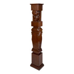 Africanist Palmwood Pedestal by Charles Combes
