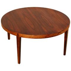 Vintage Danish Round Rosewood Coffee Table