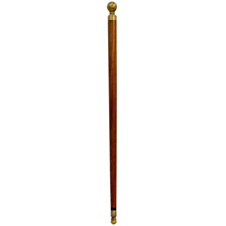 English Mahogany Cane with Hidden Flask at 1stdibs