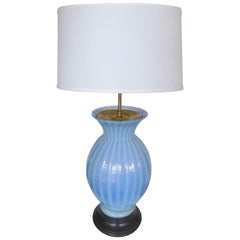 Mid-Century Modern Blue Murano Glass Table Lamp by Marbro