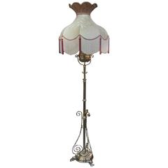 Victorian Brass Extending Oil Lamp by Messenger