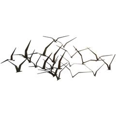 Elegant and Iconic Curtis Jere Birds in Flight Wall Sculpture