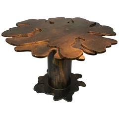 Exceptional Live Edge Center Table or Dining Table in the Manner of Nakashima