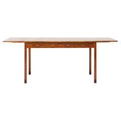 20th Century Swedish Teakwood Writing Table - Vintage Office Desk by David Rosén