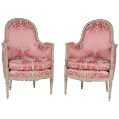 French, Louis XVI Style Bergeres or Armchairs 7