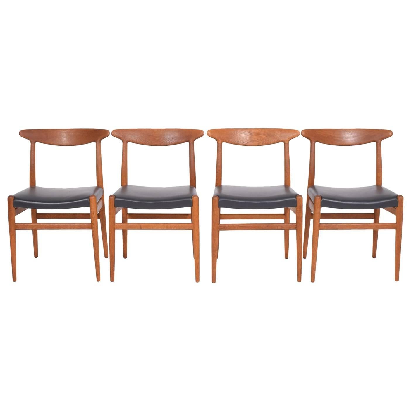 Set of Four Hans J. Wegner Side Chairs for C M Madsen