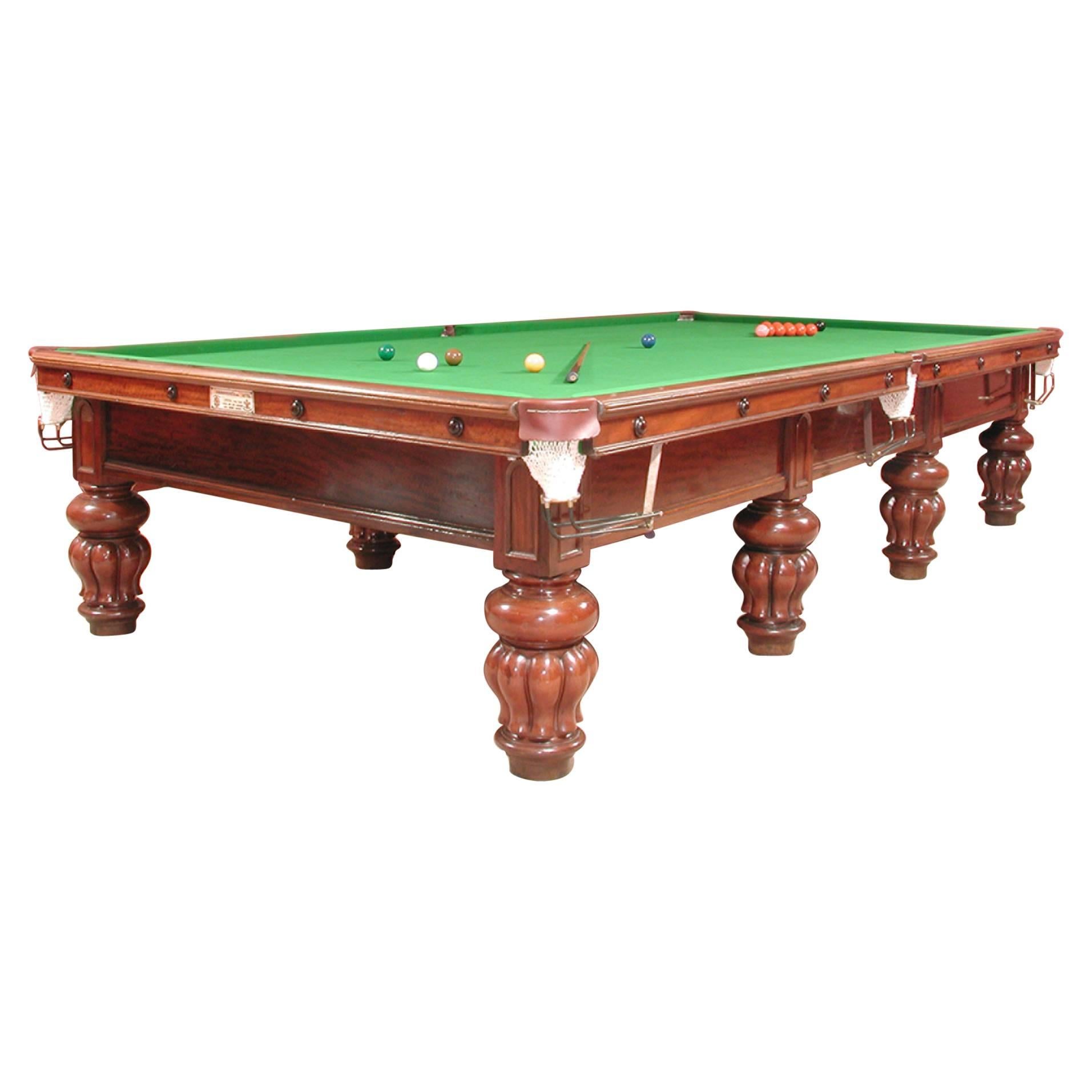 Billiard Snooker Pool  Table antique  circa 1890 For Sale
