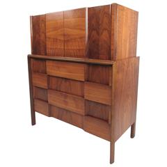 Edmond Spence "Checkerboard" Highboy Dresser, circa 1950s 10
