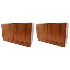 Danish Modern Two-Door Cabinets in Rosewood