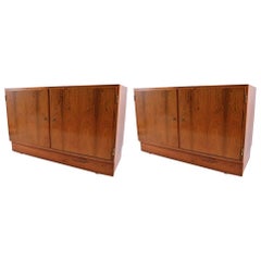 Vintage  Danish Modern Two-Door Cabinets in Rosewood