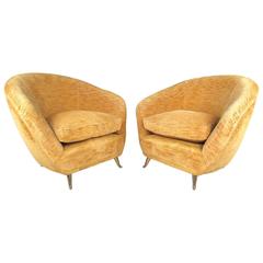 Pair of Mid-Century Modern Italian Lounge Chair in the Style of Marco Zanuso 3