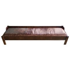 Modern Wooden Leather Brazilian Bench
