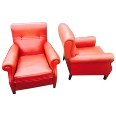 Used Red Armchair