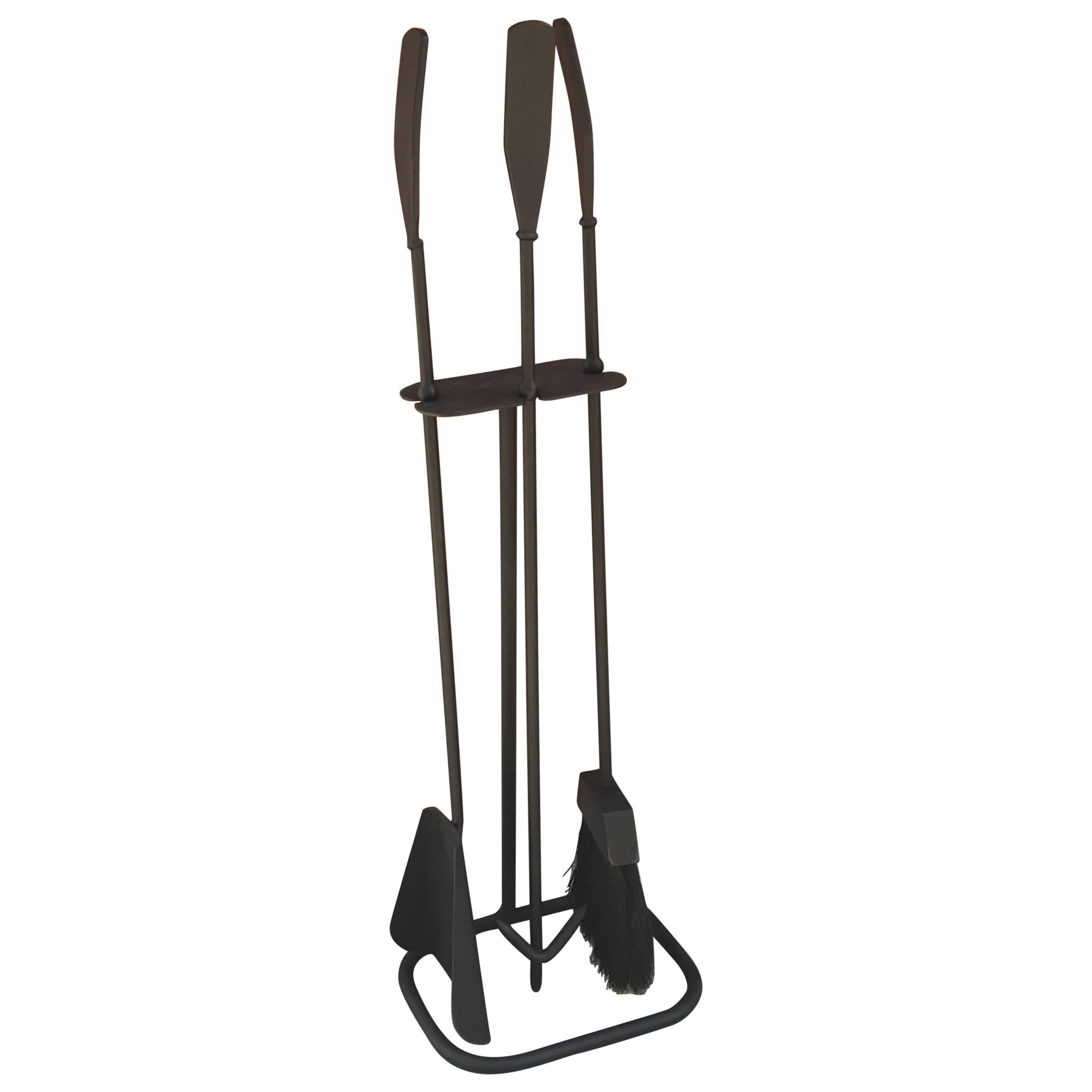 Californian Modernist Iron Fire Tools