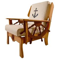 Vintage Nautical Theme Lounge Chair