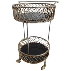 Sculpted French Art Deco Bar Trolley Cart by Ferronnerie D'art, Paris 9