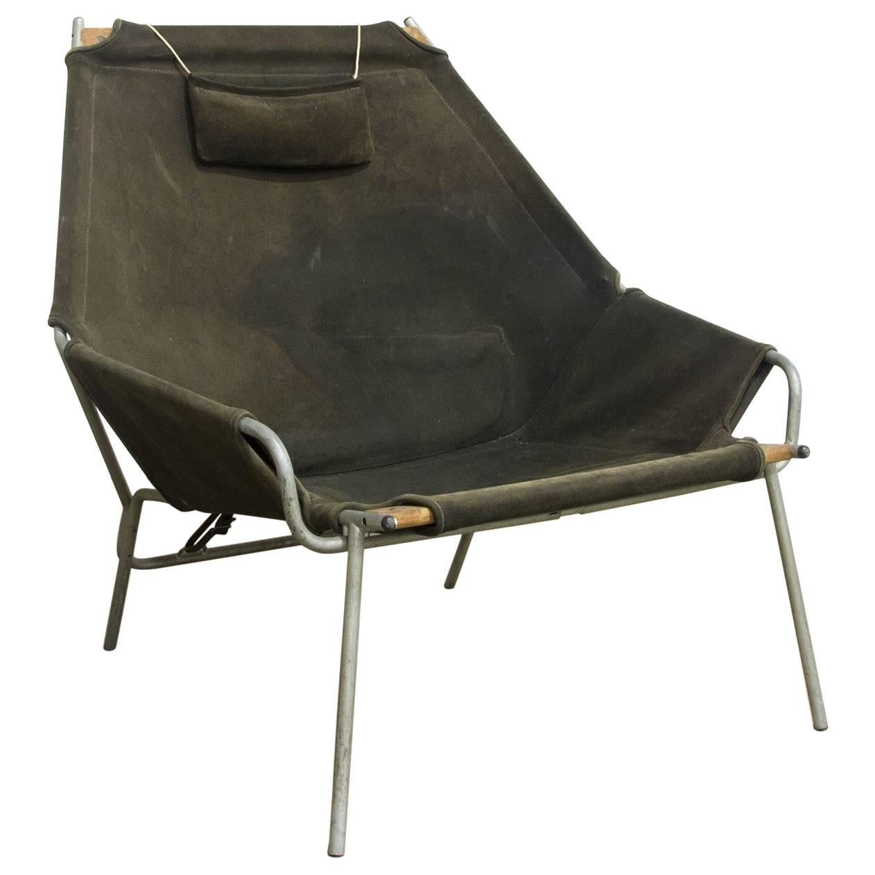 1954, Erik Ole Jorgesen, Easy Lounge Chair J 361 in Suede by Bovirke