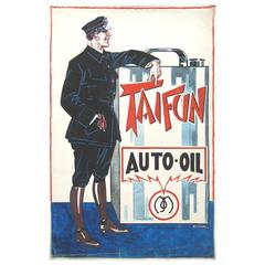 Emil Hubl, Original Poster Design Taifun Auto-Oil, circa 1920