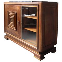 Fine French Art Deco Two Doors Walnut Buffet in the Manner of Maxime Old 11