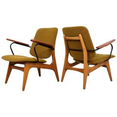 1960s Dutch Modernist Easy Chairs, Set of Two