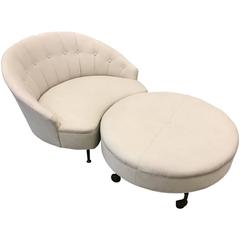 Mid-Century Modern Lounge Chair and Ottoman 3