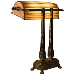 Antique Historistic Banker Desk Lamp, circa 1890s
