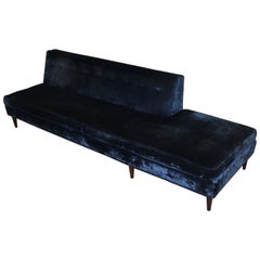 Mid-Century Modern Long Armless Sofa