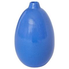 Primavera Ceramic Purple Blue Vase, France, 1930s 6