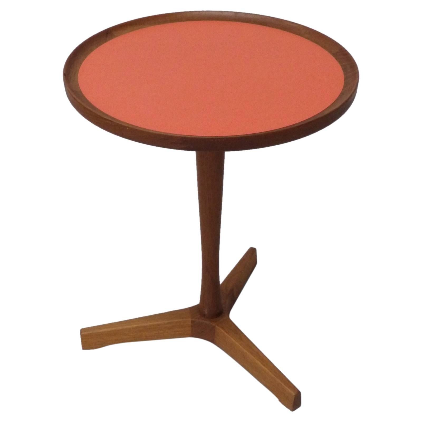 Hans Anderson Orange Inlay Teak Occasional Table